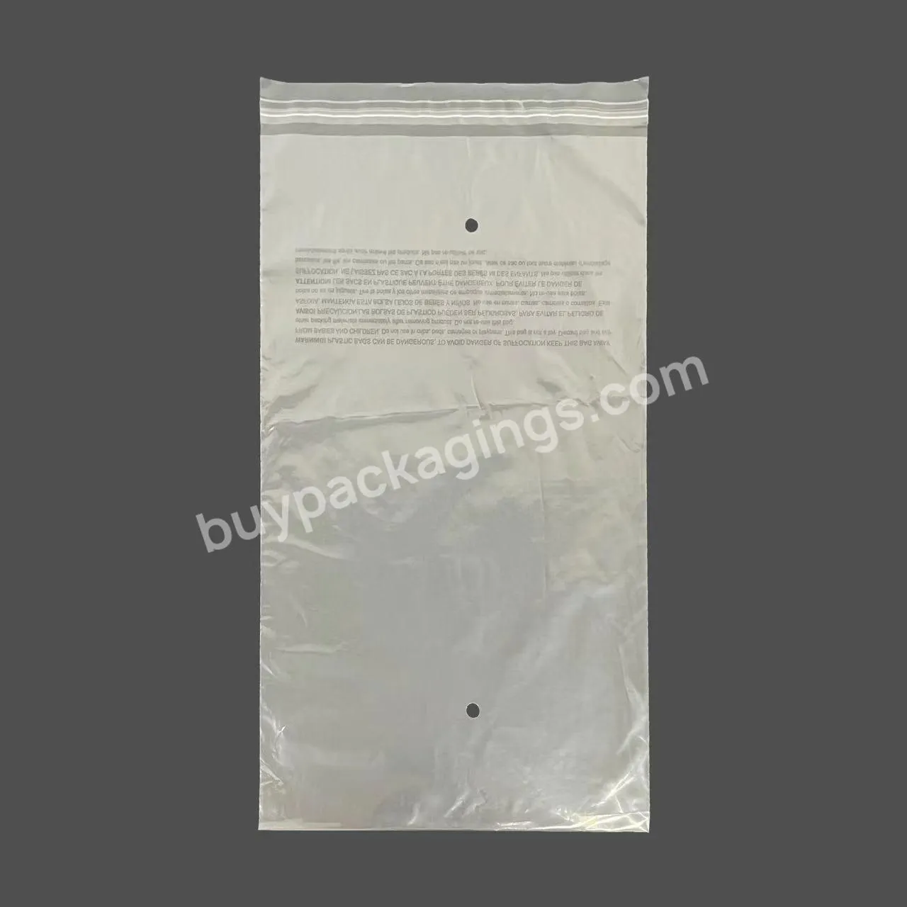 Factory Price Customized Packaging Recycled Self Adhesive T Shirt Transparent Clear Resealable Plastic Clothing Packaging Bags