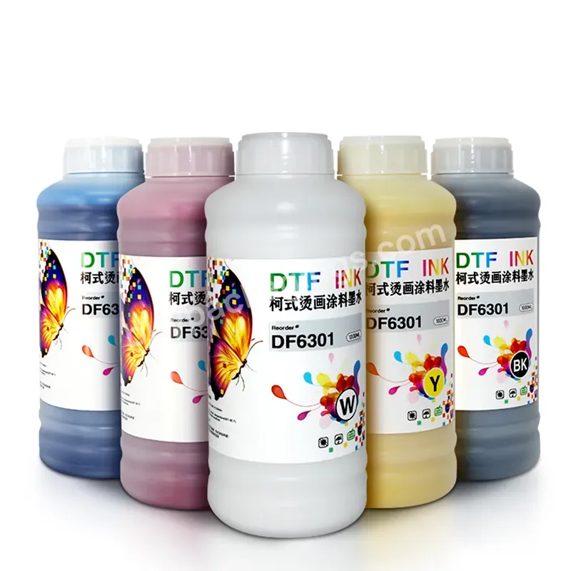 Factory Price Direct To Film White Ink Cmyk W Digital Heat Transfer Shake Powder Printing Dtf Ink For L1800 Xp600 I3200 Printers