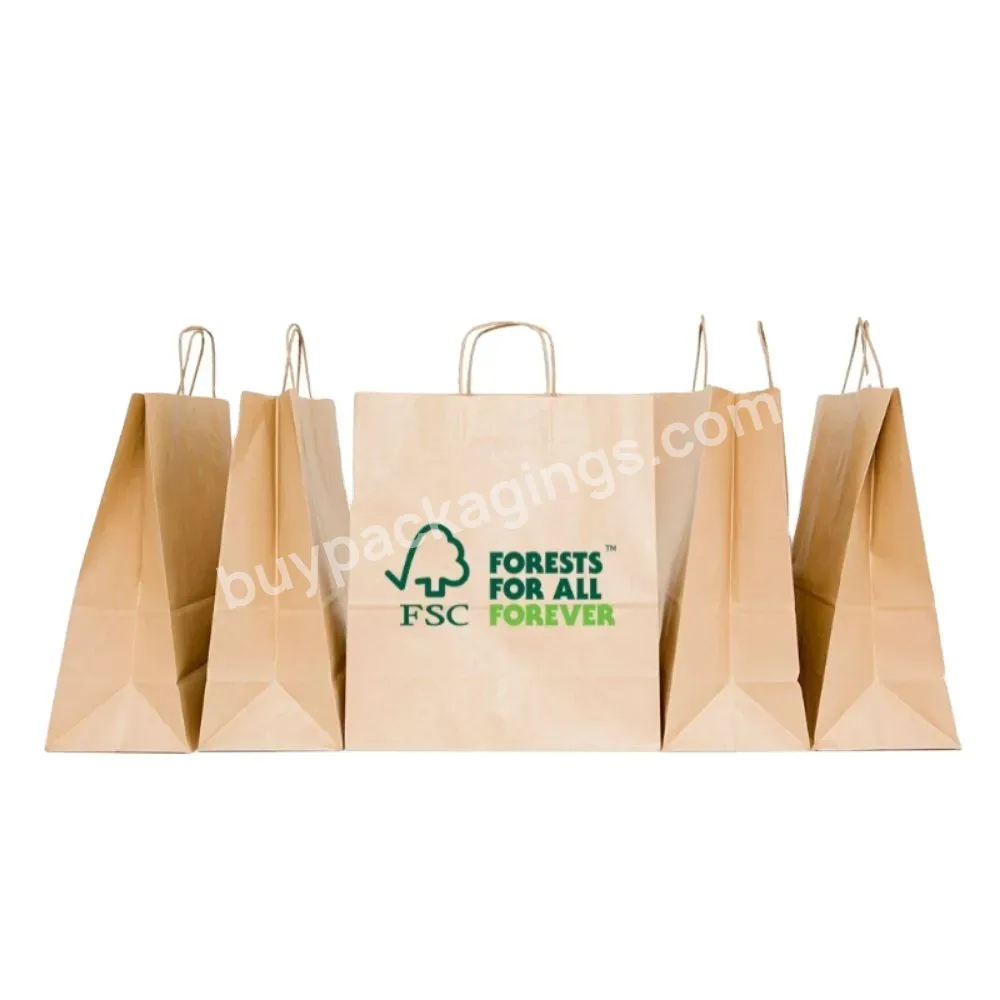 Factory Price Eco Friendly Bags Paper Bag Recyclable Shopping Clothing Gift Bag With Fsc Certified