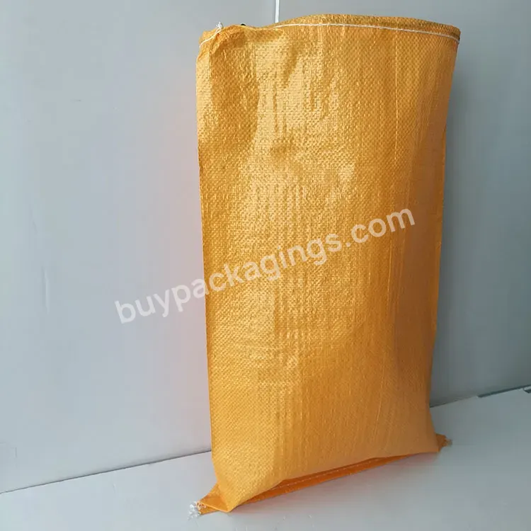 Factory Price Egp Custom Design White Yellow Red Raffic Fabric Pp Woven Bag 50kg