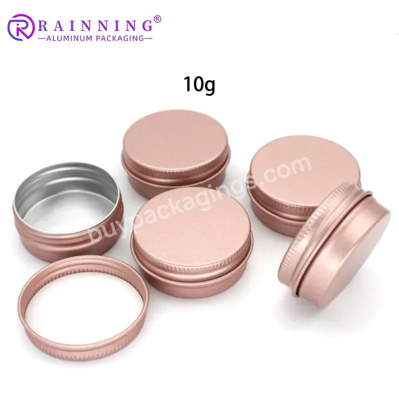 Factory Price Eye Cream Packaging Pink Aluminum Tins Cosmetics 10g Sample Balm Lip Aluminum Tin Screw On Lid