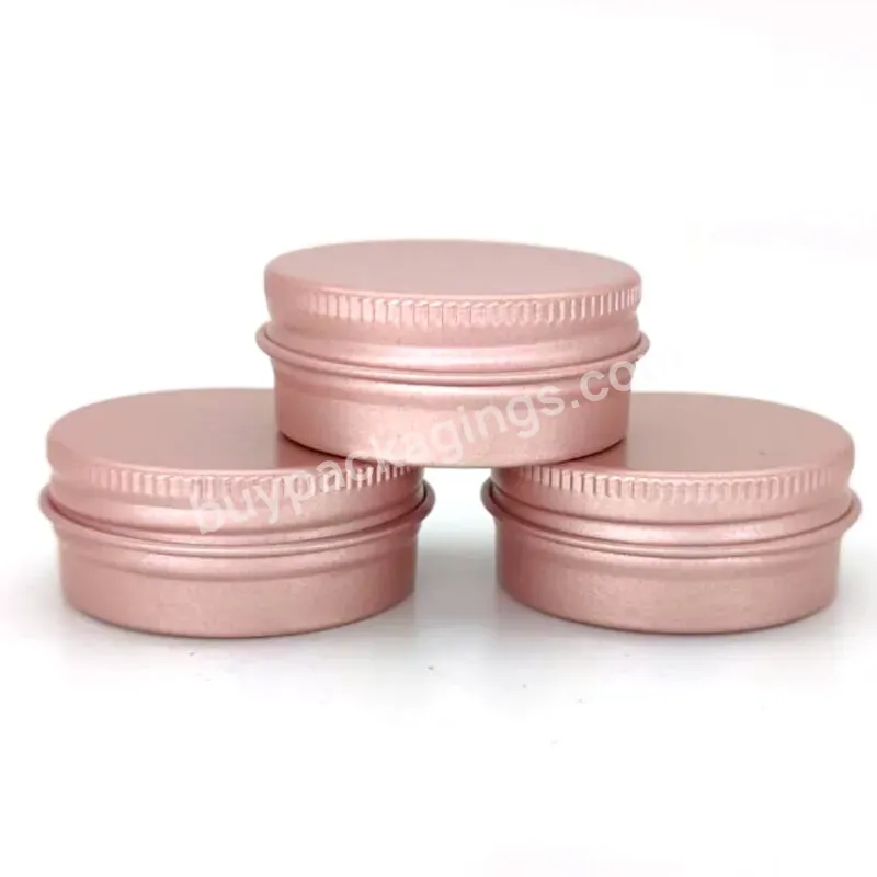 Factory Price Eye Cream Packaging Pink Aluminum Tins Cosmetics 10g Sample Balm Lip Aluminum Tin Screw On Lid