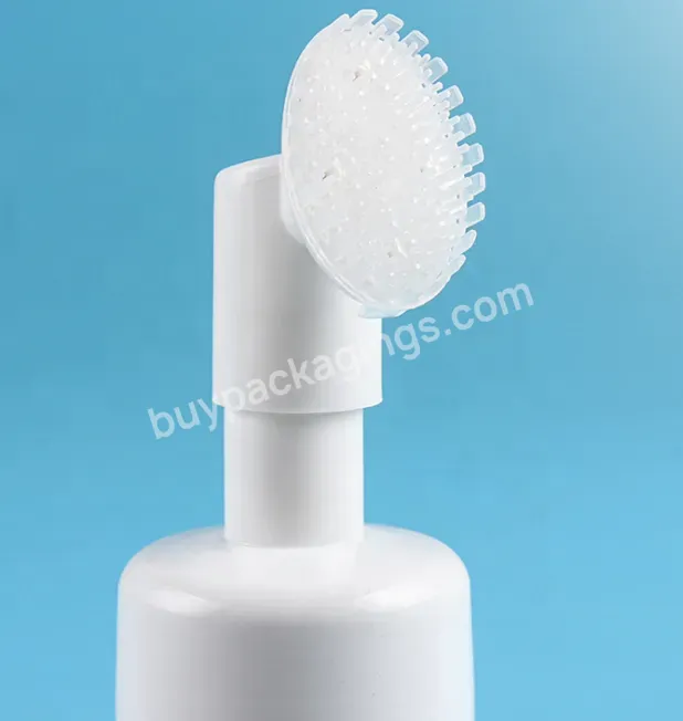 Factory Price Facial Foaming Pump Cleanser Bottle With Silicone Brush 30mm 42mm For Cosmetic Products