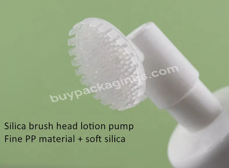 Factory Price Facial Foaming Pump Cleanser Bottle With Silicone Brush 30mm 42mm For Cosmetic Products