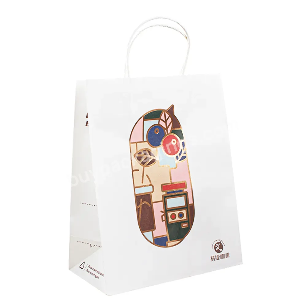 Factory Price Grocery White Price Paper Bags With Your Own Logo White