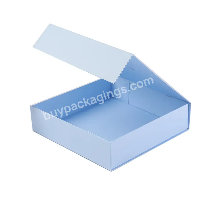 Factory Price Hot Sale Luxury Baby Blue Rigid Gift For Baby Retail Clothing Packaging Box