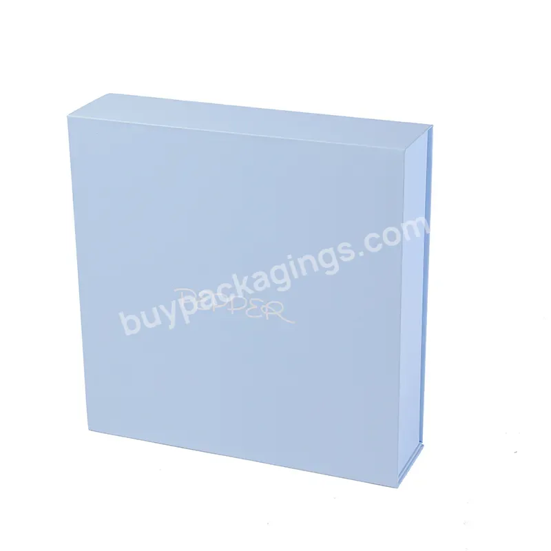 Factory Price Hot Sale Luxury Baby Blue Rigid Gift For Baby Retail Clothing Packaging Box