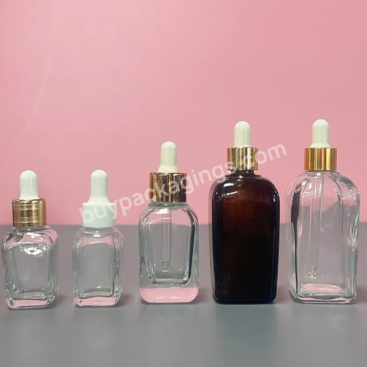 Factory Price In Stock Parfum Bottle Square Transparent Refillable 50 Ml 100 Ml Glass Empty Perfume Bottles Luxury