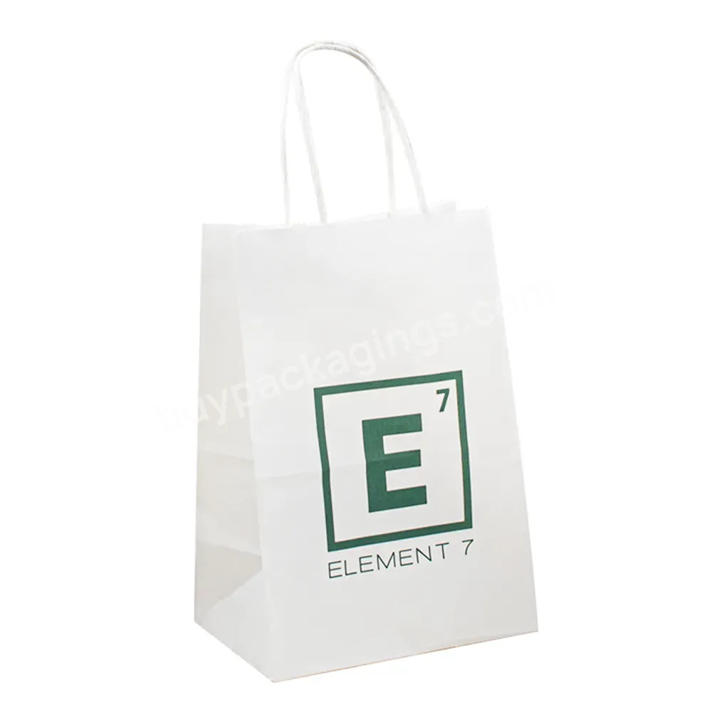 Factory Price Take Away White Luxury Customized Paper Bags