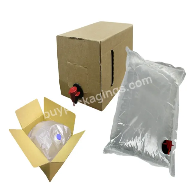 Factory Price Transparent Bib Bag In Box Syrup Water Pouch Dispenser With Valve