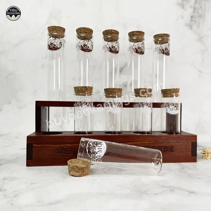 Factory Price Wooden Test Tube Rack Display Shelf For Coffee Bean,Spice,Essential Oil,Glass Tubes