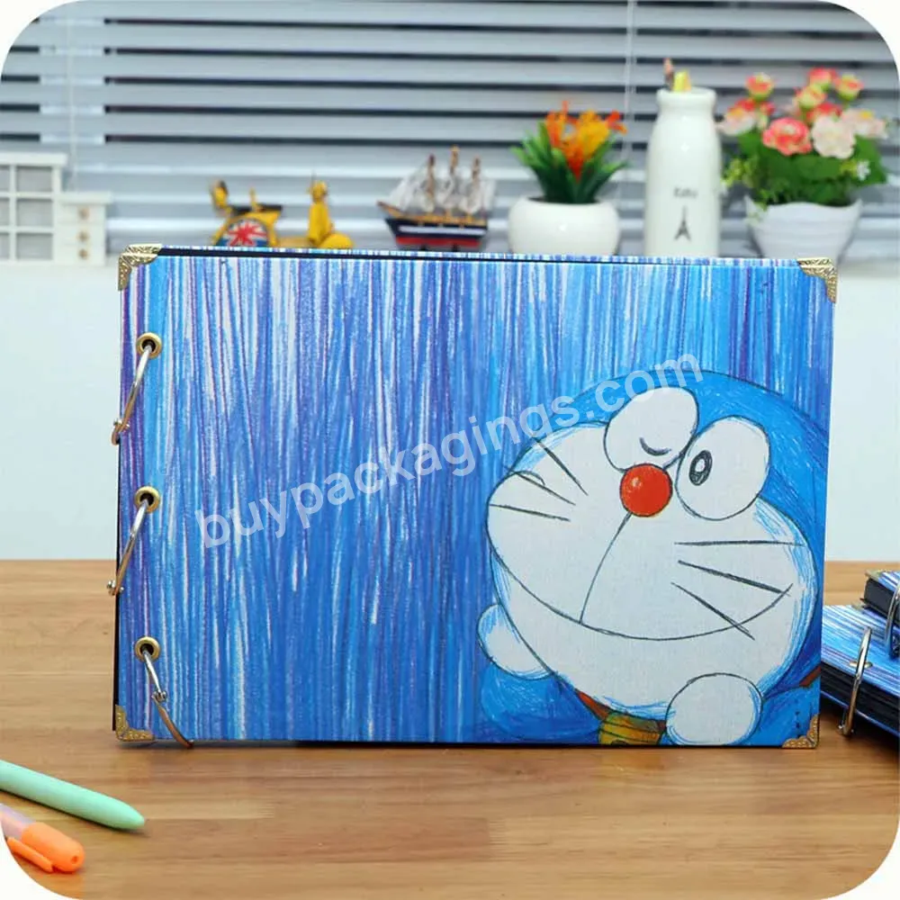 Factory Printing Custom 10 Inch Cartoon Scenery Diy Blank Photo Album Manual Paste Loose-leaf Photo Album