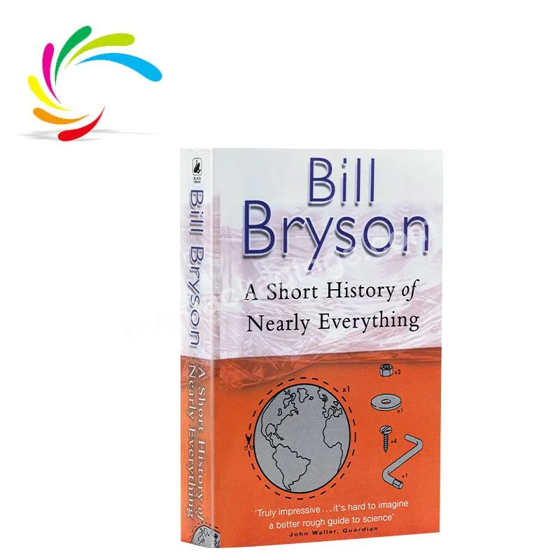 Factory printing promotional bestseller stock paperback color cover books A short history of nearly everything adults book