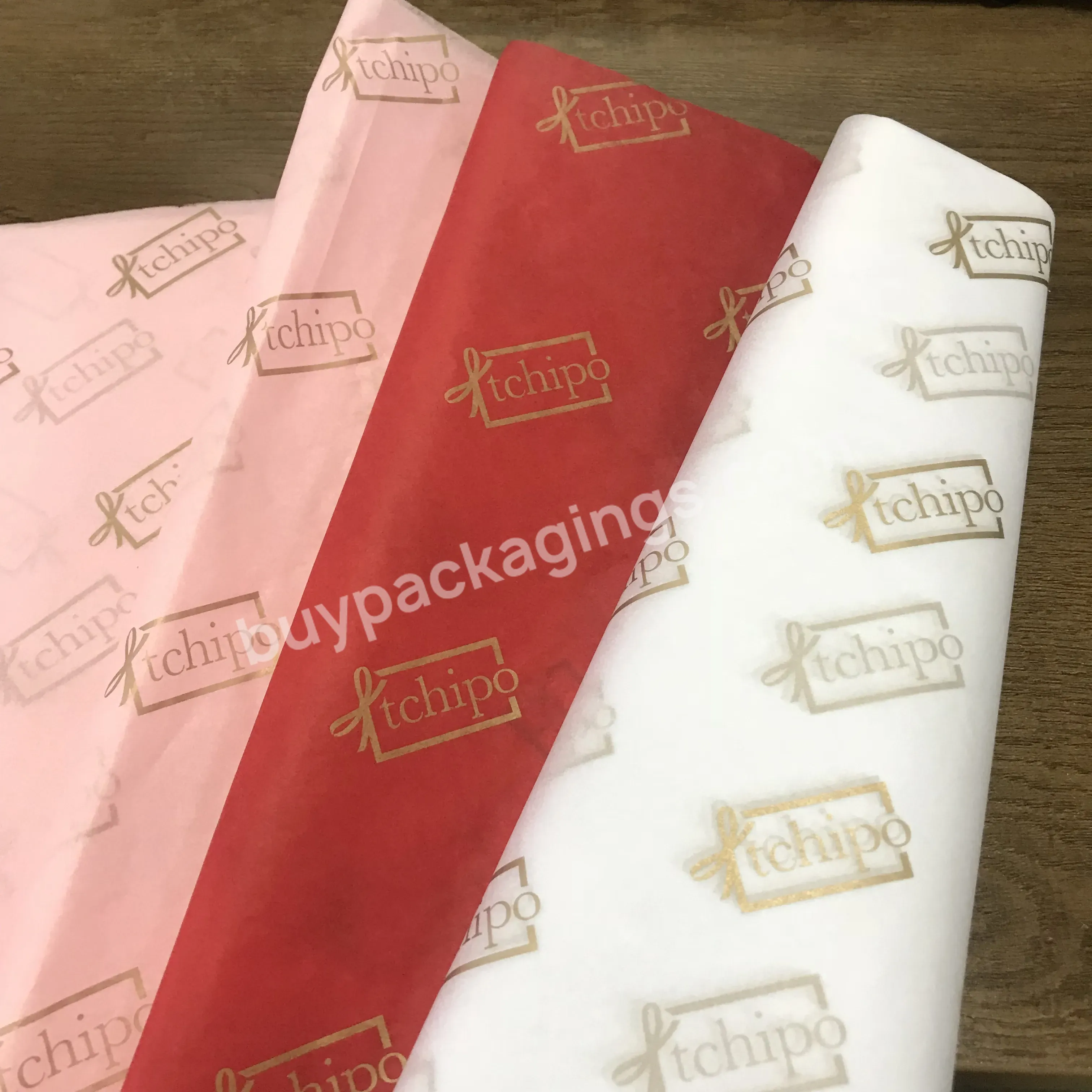 Factory Production 17gsm Red Customized Logo Gold Printing Gift Tissue Wrapping Paper - Buy Gift Wrapping Paper,Tissue Wrapping Paper,Packaging Paper.