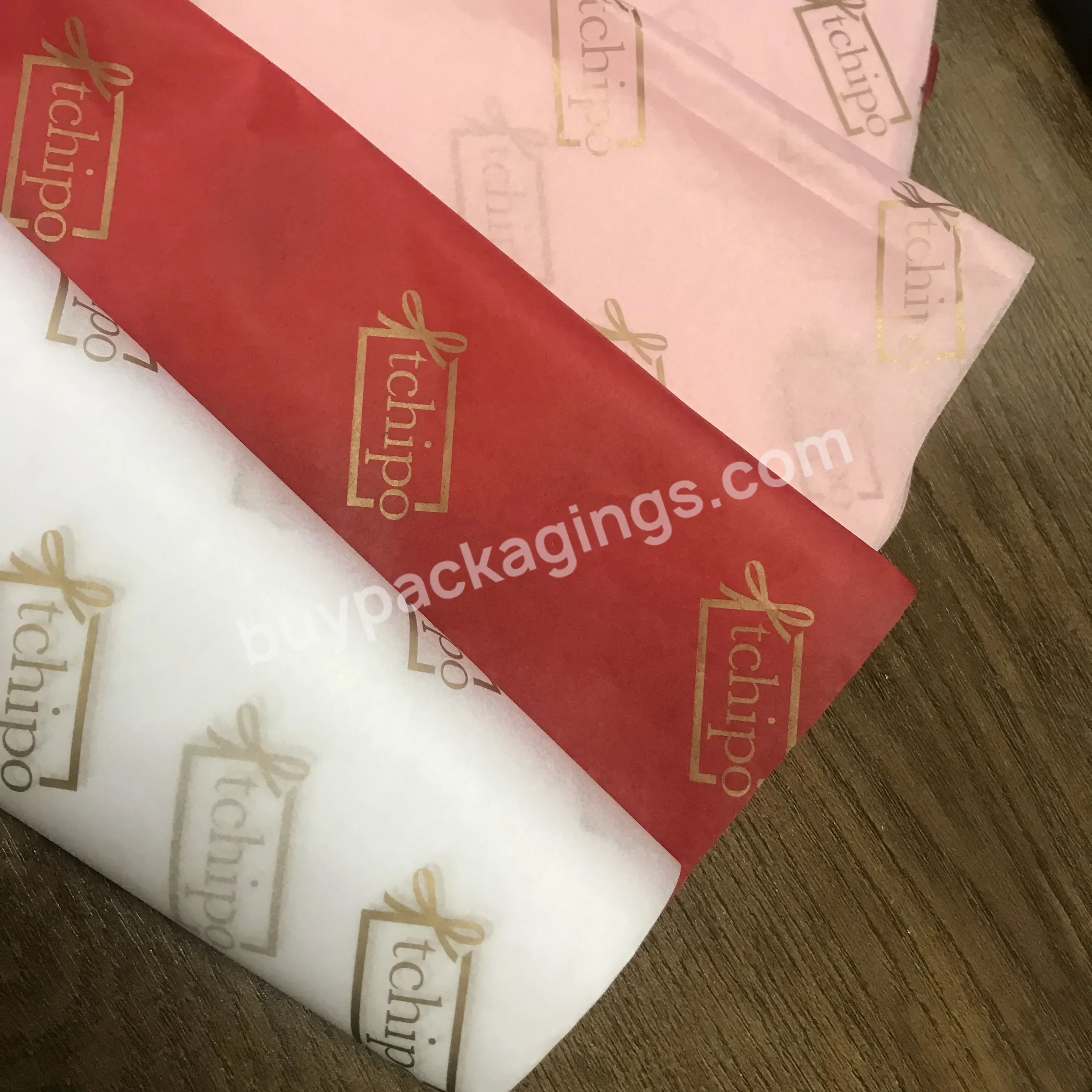 Factory Production 17gsm Red Customized Logo Gold Printing Gift Tissue Wrapping Paper - Buy Gift Wrapping Paper,Tissue Wrapping Paper,Packaging Paper.