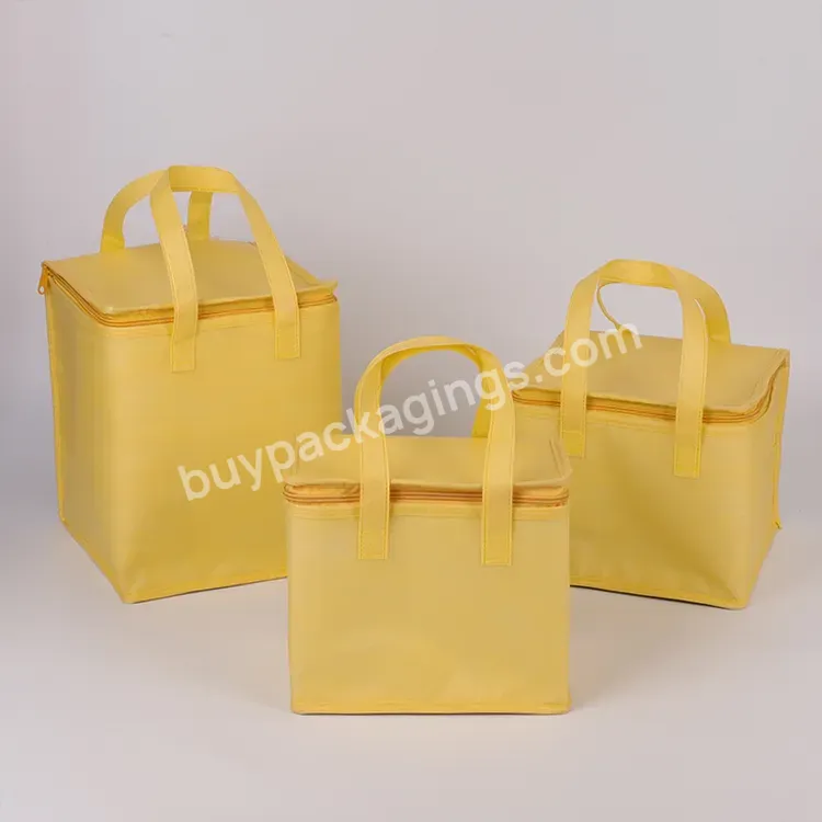 Factory Promotion Reuse Color Coffee Ice Cream Cake Takeaway Delivery Insulation Bag Can Be Customized Logo Bag