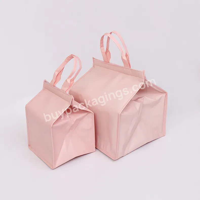 Factory Promotion Reuse Color Coffee Ice Cream Cake Takeaway Delivery Insulation Bag Can Be Customized Logo