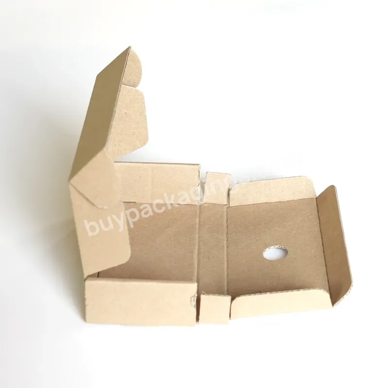 Factory Recyclable Blank Brown Kraft Paper With Paper Insert Shipping Box Ready Craft Corrugated Mailer Box For Candles