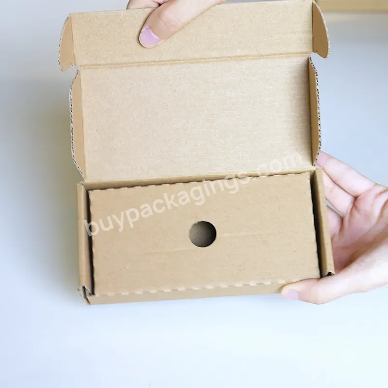 Factory Recyclable Blank Brown Kraft Paper With Paper Insert Shipping Box Ready Craft Corrugated Mailer Box For Candles