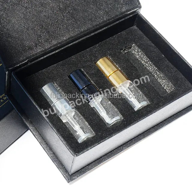 Factory Sales 2ml 5ml 10ml Clear Glass Perfume Spray Sample Bottle With Black Silver Gold Spray Cap