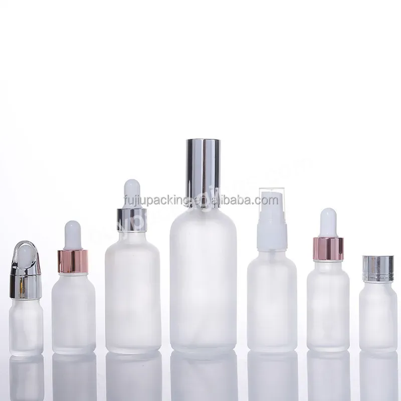 Factory Sales 30ml 60ml 120ml 1 Oz 2 Oz 4 Oz Matte Clear Amber Round Glass Dropper Bottle For Beard Oil