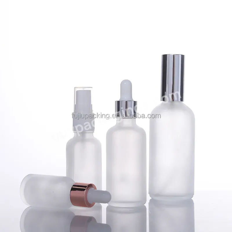 Factory Sales 30ml 60ml 120ml 1 Oz 2 Oz 4 Oz Matte Clear Amber Round Glass Dropper Bottle For Beard Oil