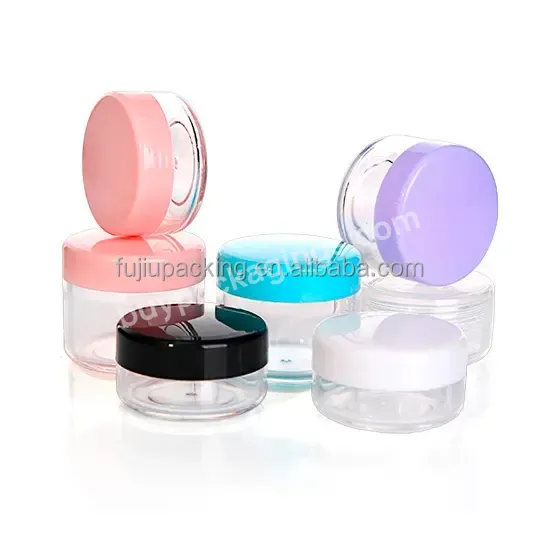 Factory Sales 3ml 5ml 10ml Ps Plastic Empty Mini Cosmetic Jar Eye Shadow Face Cream Cosmetic Jars - Buy Factory Sales White Clear Yellow 3ml 5ml 10ml Cosmetics Cream Empty Jar,Green Red Pink Makeup Sub-bottling With Screw Caps Eyeshadow Cosmetic Jars