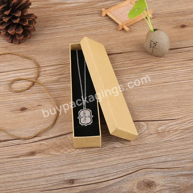 Factory Sales Kraft Paper World Cover Jewelry Packaging Box Jewelry Ring Pendant Necklace Box Spot Wholesale