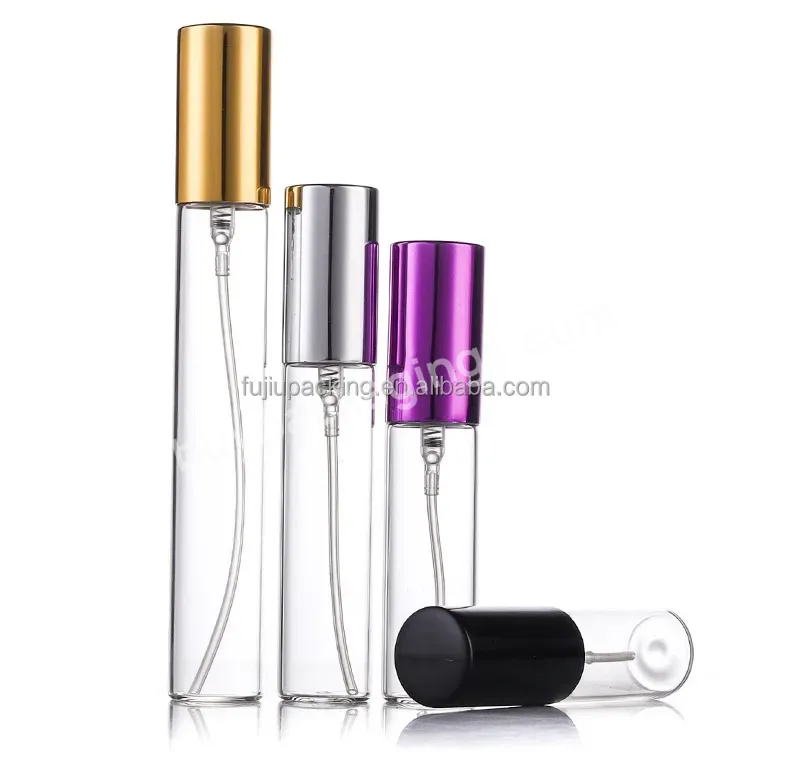 Factory Sales Small Refillable 2ml 3ml 5ml Glass Vial With Black Gold Spray For Perfume Tester Sample Bottle