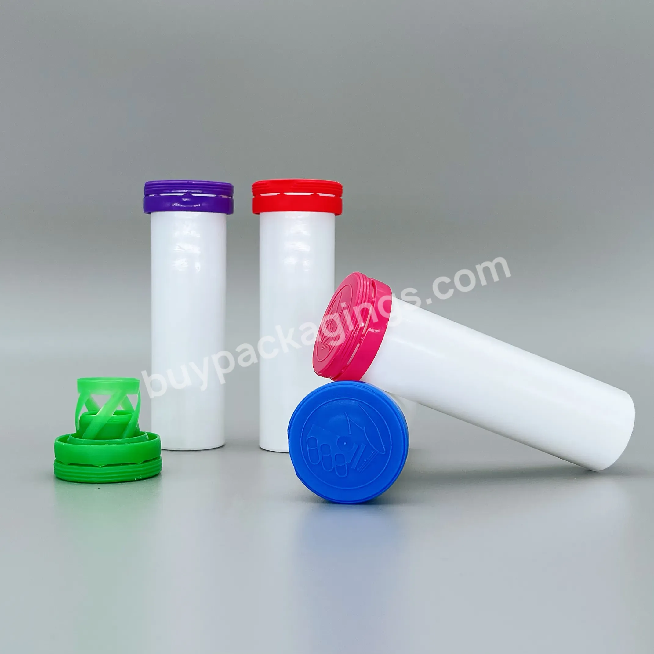 Factory Sell Plastic Effervescent Tablets Tube Packaging Empty Vitamin C Candies Effervescent Tablet Container Tube