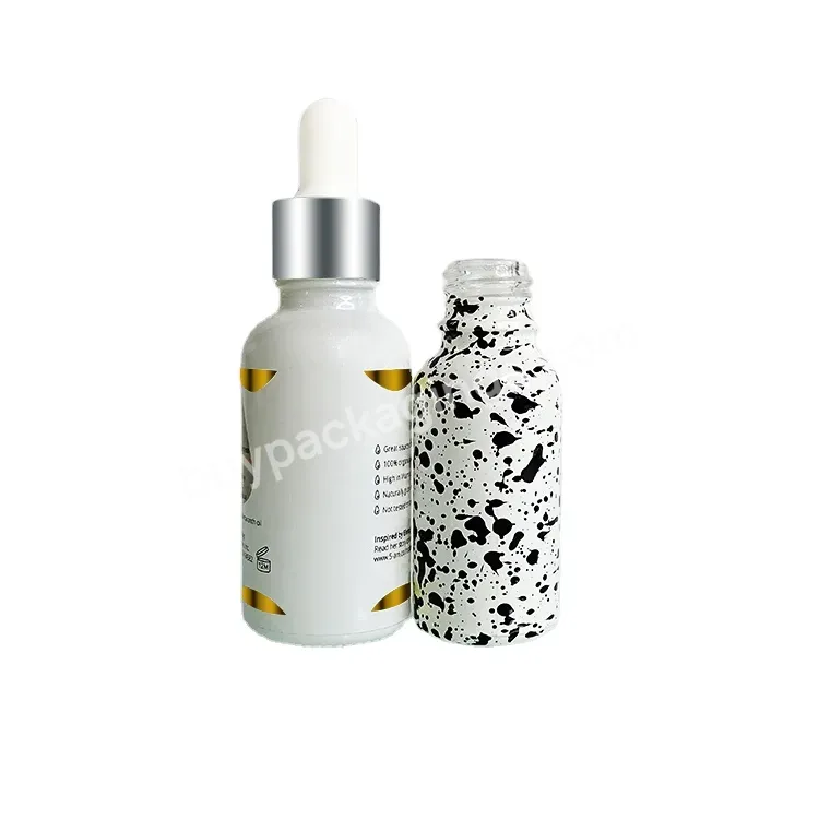 Factory Silkscreen Spray Color Cosmetics Fine Oil Bottle 30ml 50ml 100ml Glass Dropper Bottle Press Emulsion Glass Bottle