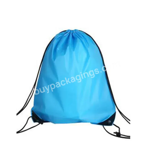 Factory Spot Cheap 210d Nylon Drawstring Bags Printing Custom Logo Drawing String Bag Backpack With Logo