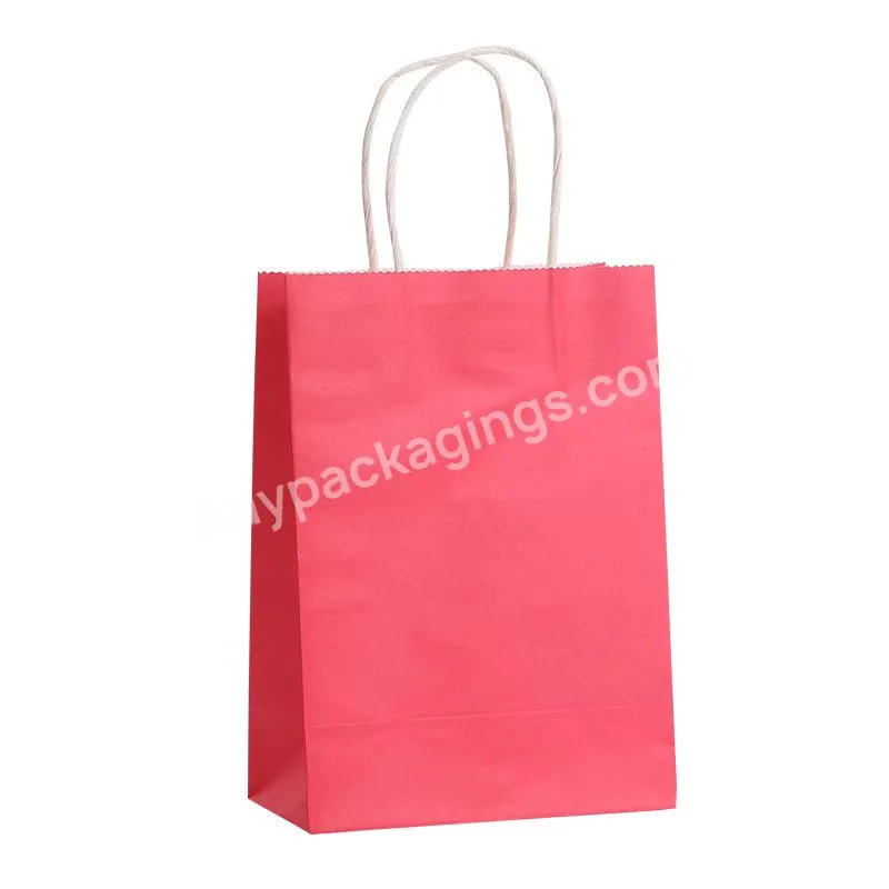 Factory Stock Brown Kraft Paper Bags Packaging For Gift Food And Shopping No Logo