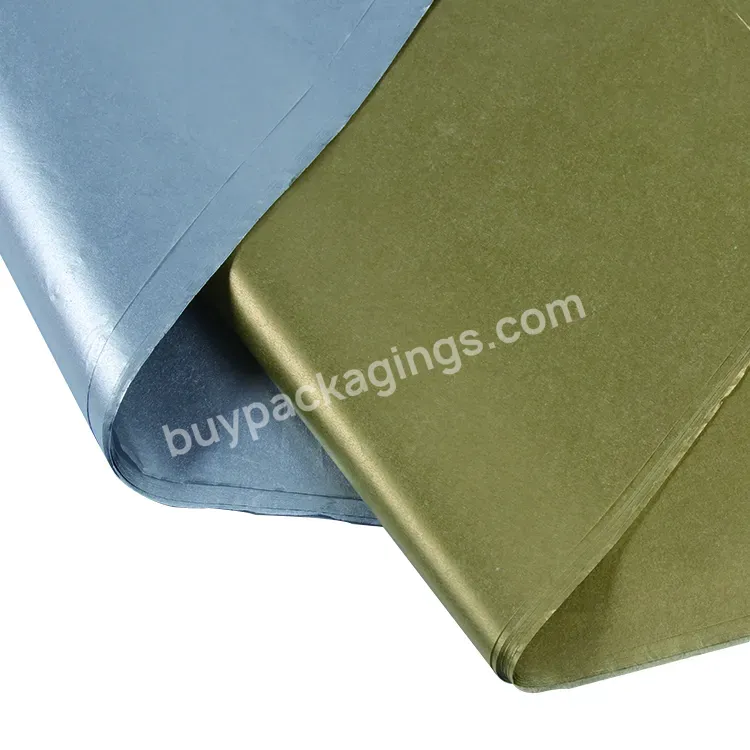 Factory Stock Tissue Paper Wrap Diy Crafts Wrapping Metallic Gold Silver Gift Tissue Packaging Paper 20sheets/pack