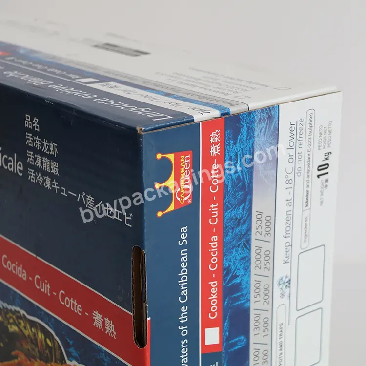 Factory Supplier Seafood Shipping Box Corrugated Cardboard Paper Boxes Custom Size Box For Foods