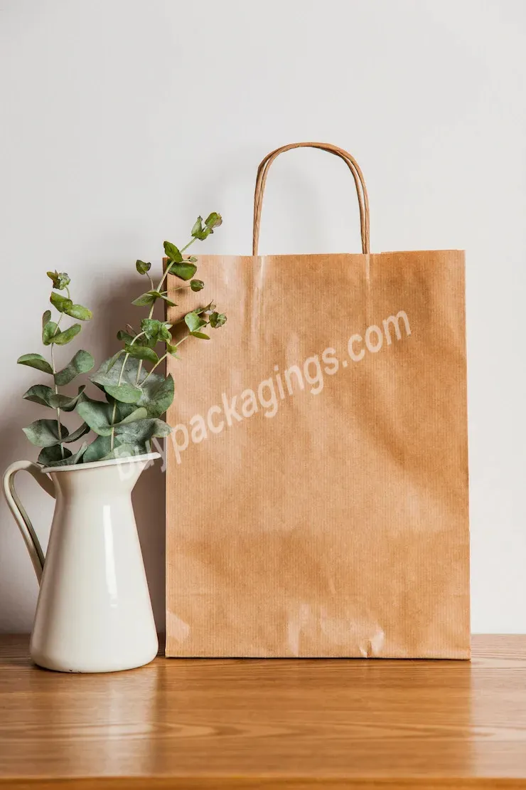 Factory Supplier Take Out Brown High End Paper Bag