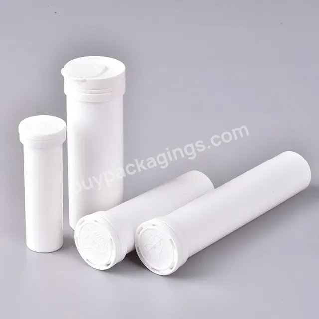 Factory Supply Candy Capsule Vitamin Pp Plastic Tube With Desiccant Stopper Food Packaging Container