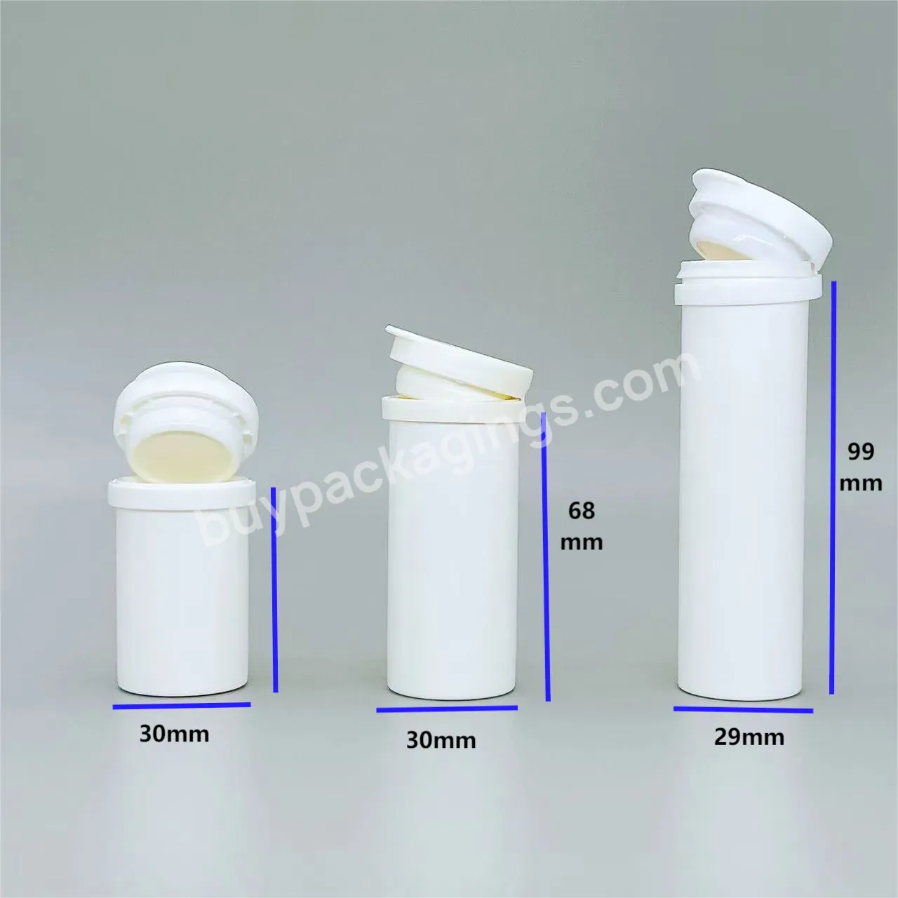 Factory Supply Effervescent Tablet Tube 30mm Effervescent Plastic Bottle Effervescent Tablet Bottle With Silica Gel Pill Tube