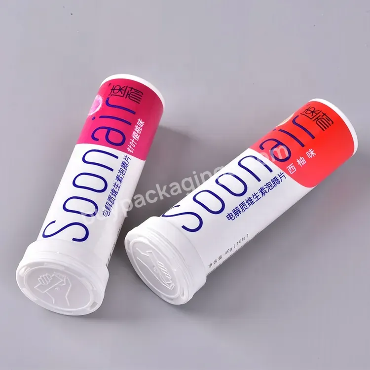 Factory Supply Effervescent Tablet Tube 30mm Effervescent Plastic Bottle Effervescent Tablet Bottle With Silica Gel Pill Tube