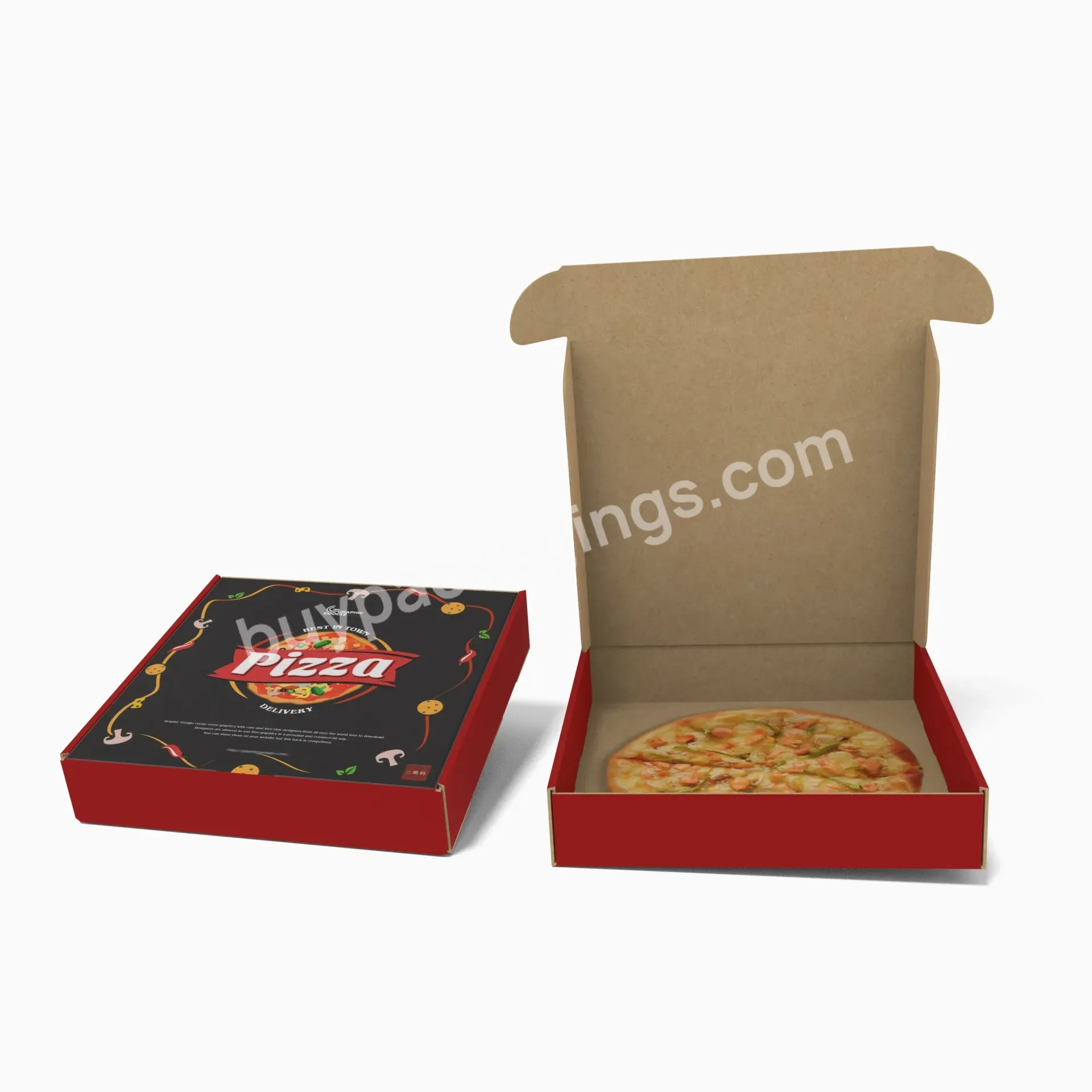 Factory Supply Fast Food Packaging Ball Wholesale Price Food Grade Pizza Box Packaging Box Fast Food