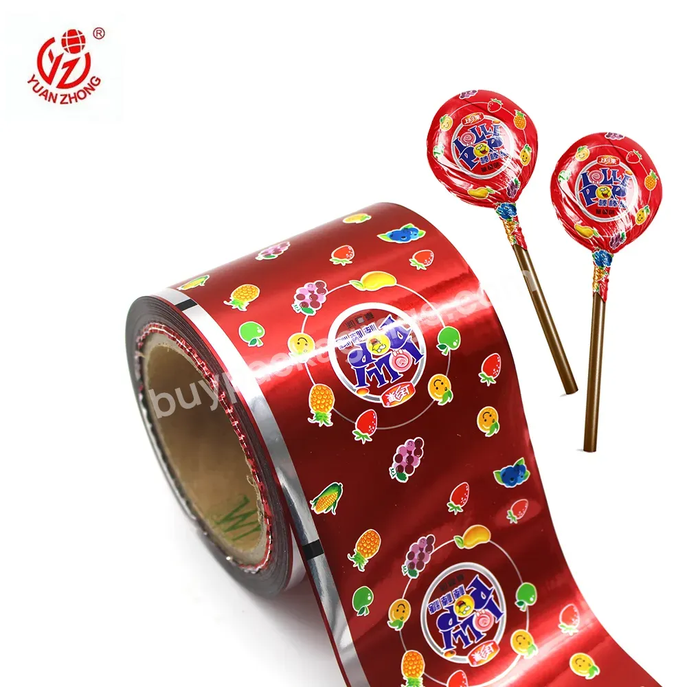 Factory Supply Lollipop Packaging Film Custom Printed Lamination Plastic Food Packaging Film Rolls For Candy