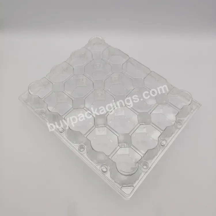 Factory Supply Transparent Disposable Pet Disposable Clamshell Transparent Pet Plastic Blister Egg Tray