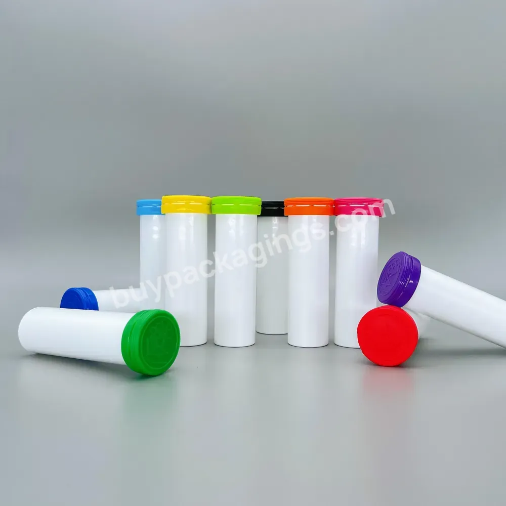 Factory Supply Vitamin C Plastic Bottles Plastic Tablet Tube With Desiccant Cover Effervescent Tablet Tube And Bottle