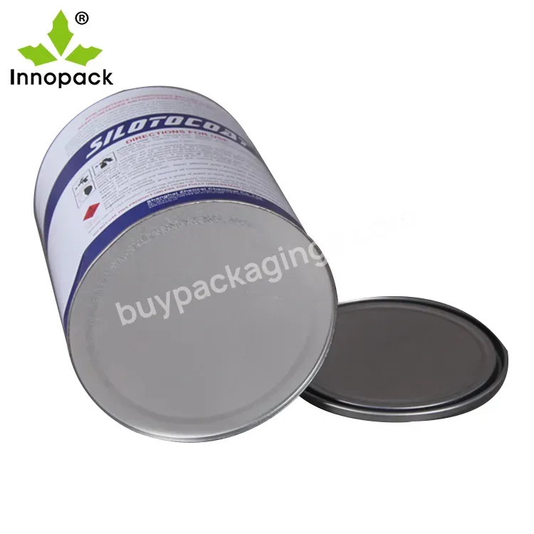 Factory Wholesale 0.1l Small Round Tin Can Lever Cover Pot For Chemical Solvent