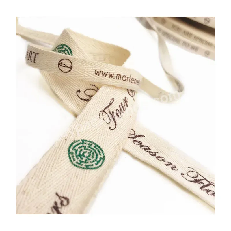 Factory Wholesale 100% Cotton Ribbon,2cm Natural White Plain Woven Printed Logo - Buy Plain Cotton Ribbon,Printed Logo Cotton Ribbon,Logo Cotton Ribbon.