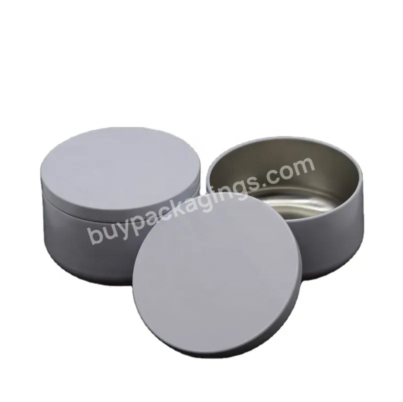 Factory Wholesale 6oz Candle Tin With Lid Seamless Candle Tin Jar With Flush Lid Black White Gold Silver 83x49mm