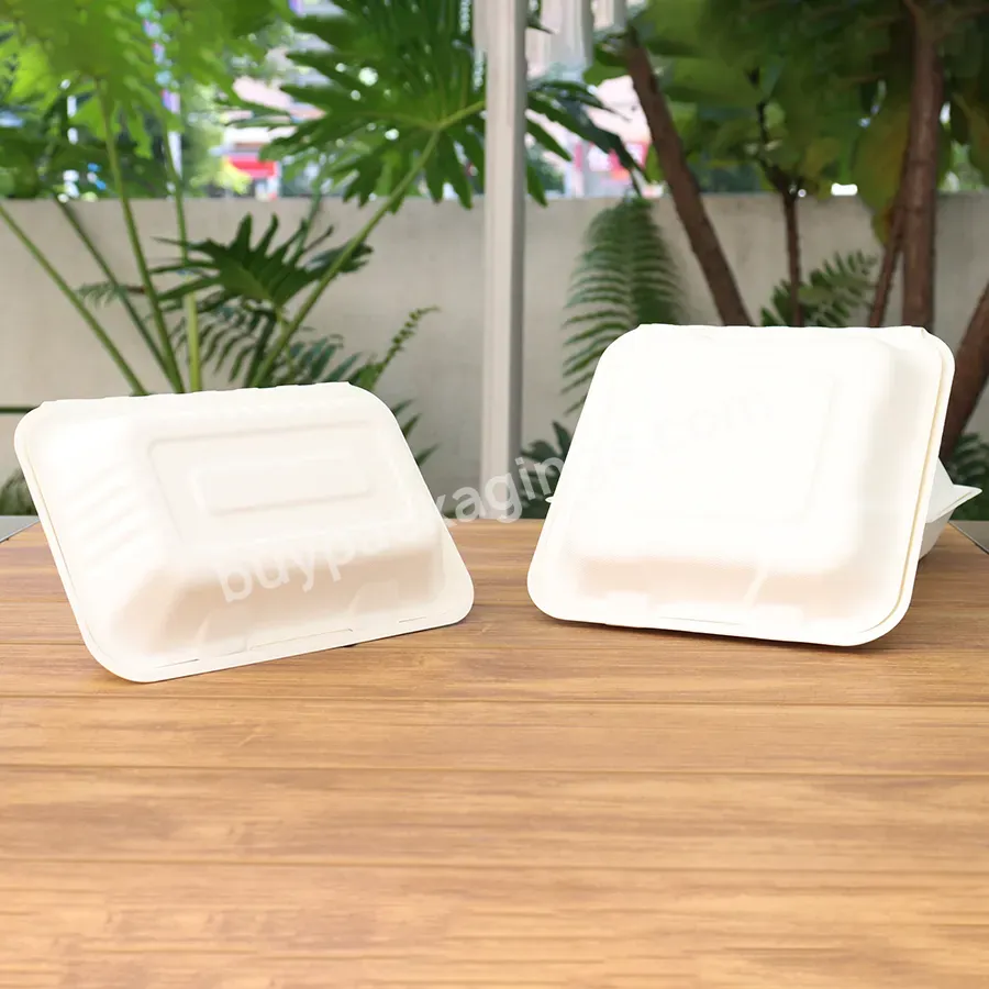 Factory Wholesale Bio-degradable Bagasse Bento Box Sugar Cane Box