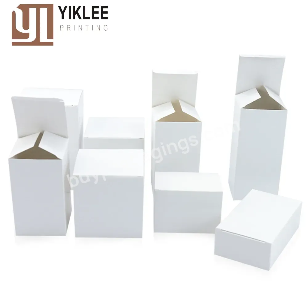 Factory Wholesale Candle Cupcake Jewelry Bulk Packing Box 350g Square Blank Carton Spot Cosmetic White Paper Gift Packaging Box
