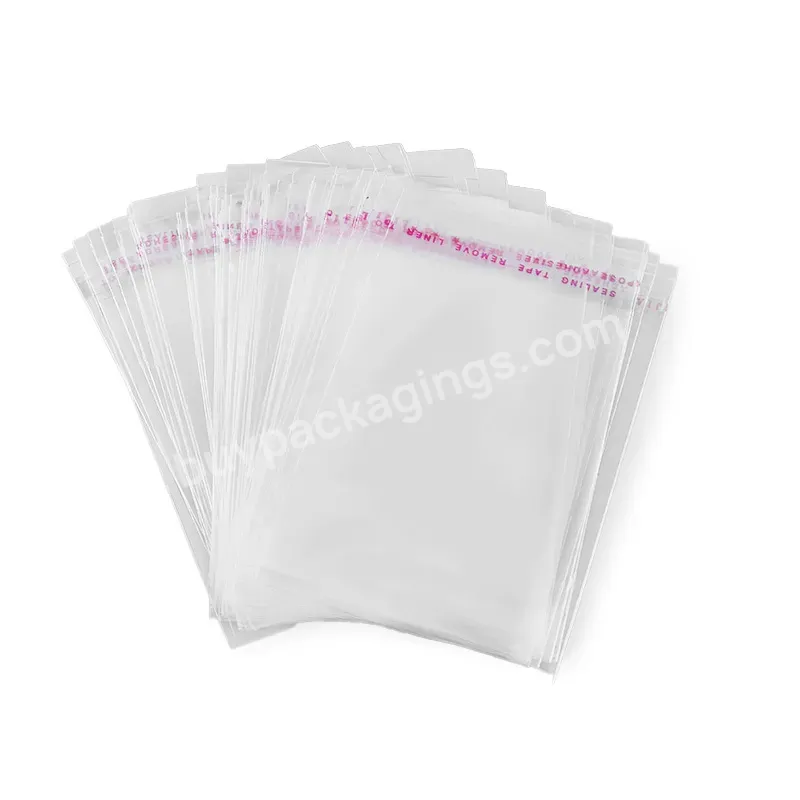 Factory Wholesale Cellophane Resealable Stock 8 X 15 Cm Poly Recycle Disposable Opp Bag Packing