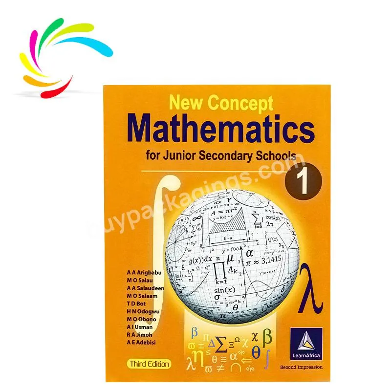 Factory wholesale cheap custom full color offset paper Africa English textbooks printing teaching mathematics for Nigeria